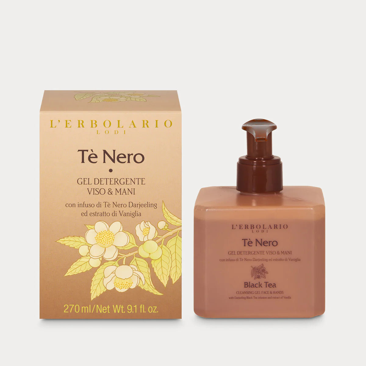 L'Erbolario Te' Nero Gel Detergente Viso & Mani 270ml