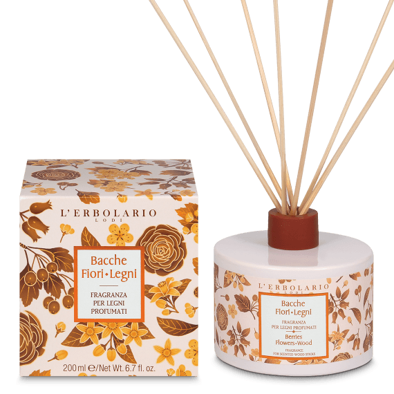 L'Erbolario Bacche Fiori Legni Fragranza per Legni Profumati 200ml