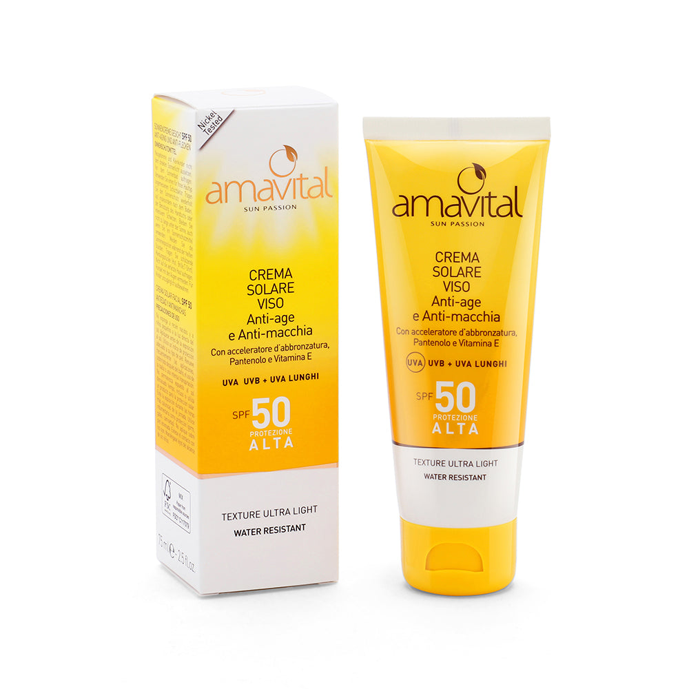 Amavital Crema Solare Viso Antiage SPF 50
