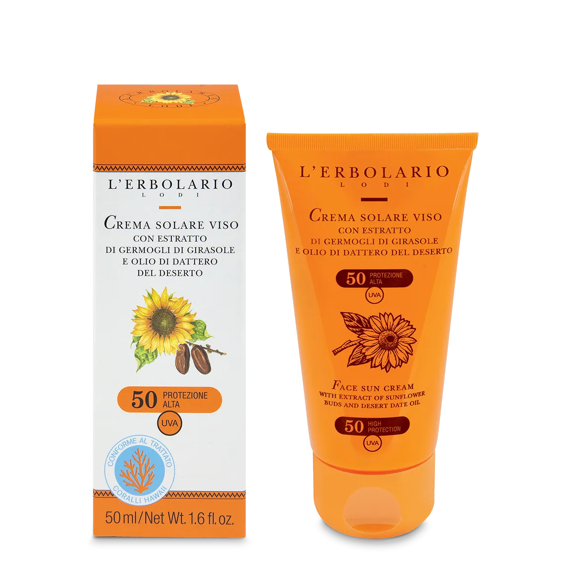 Crema Solare viso spf50, L'Erbolario